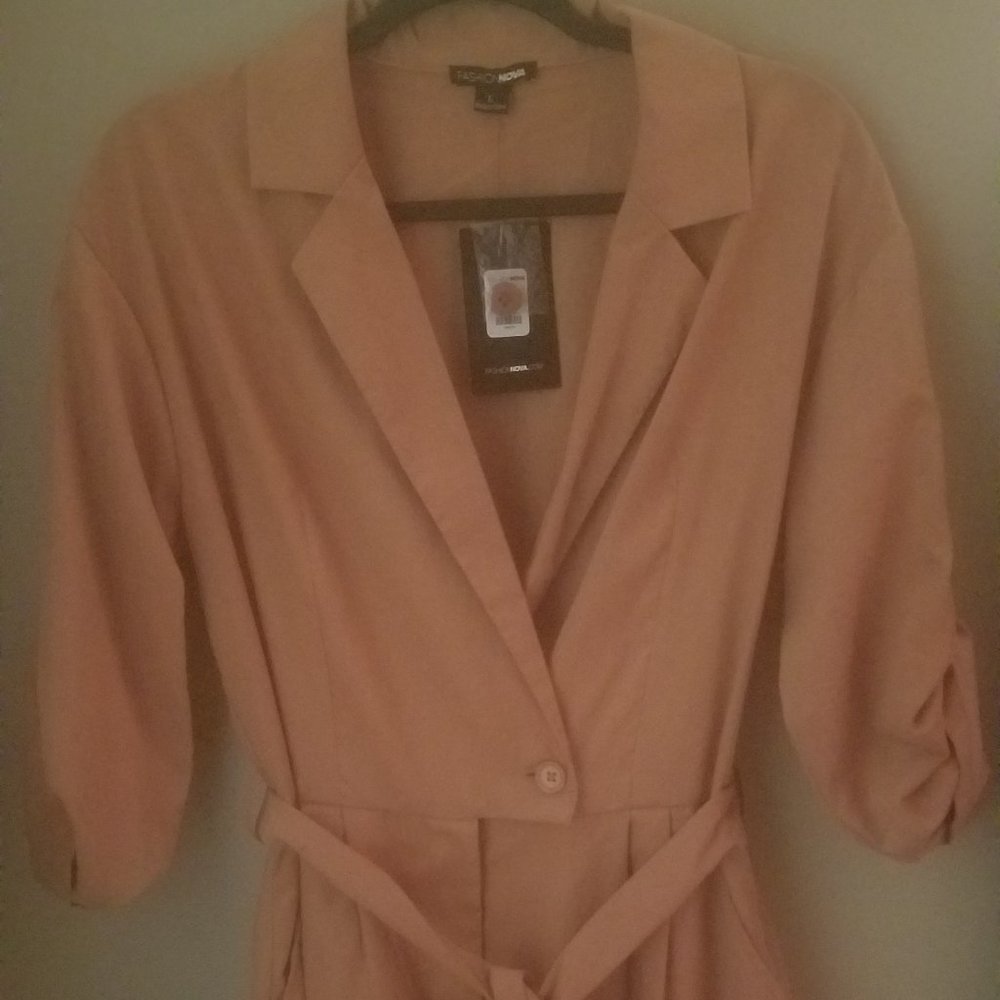 Nude and Rust Romper